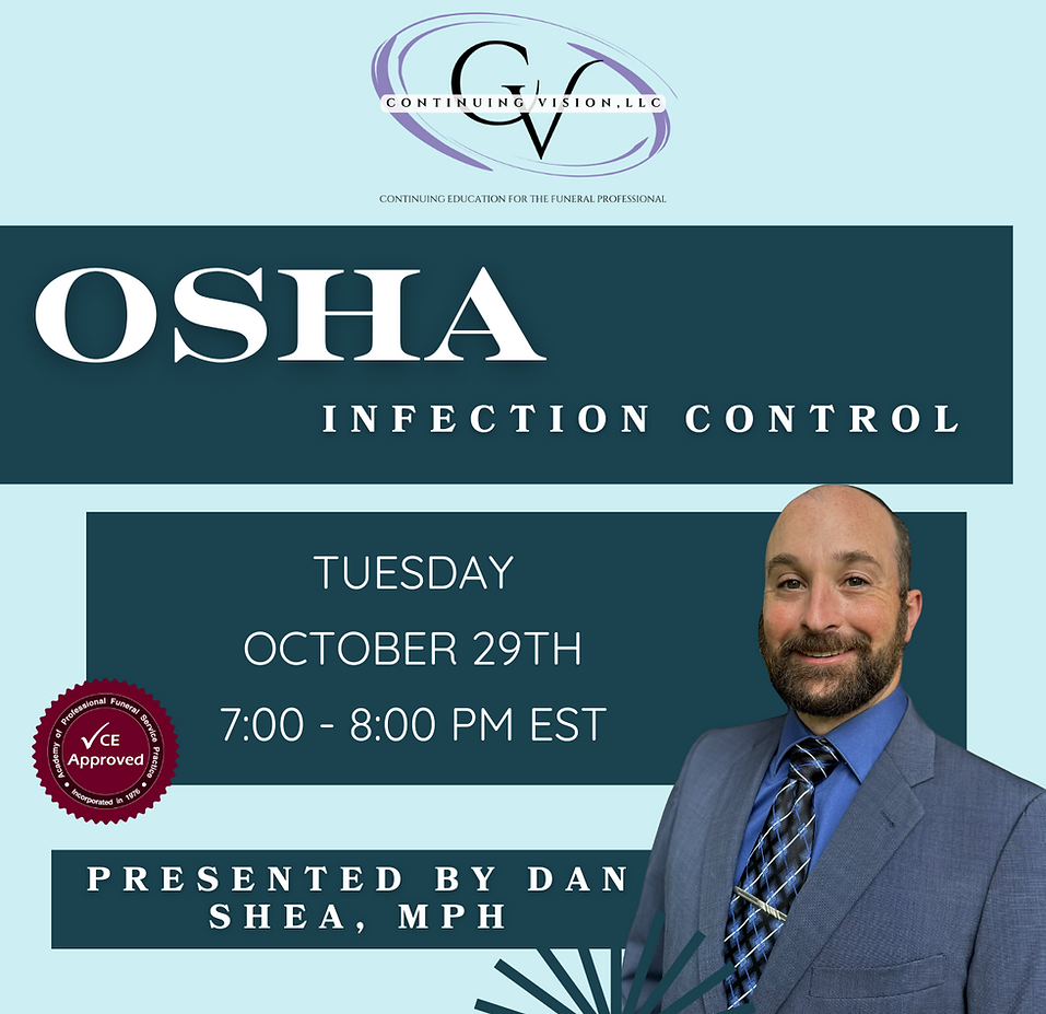 This OSHA course outlines the basic principles of infection control practices and chemical hazards with an in-depth approach to infectious agents, protective eq