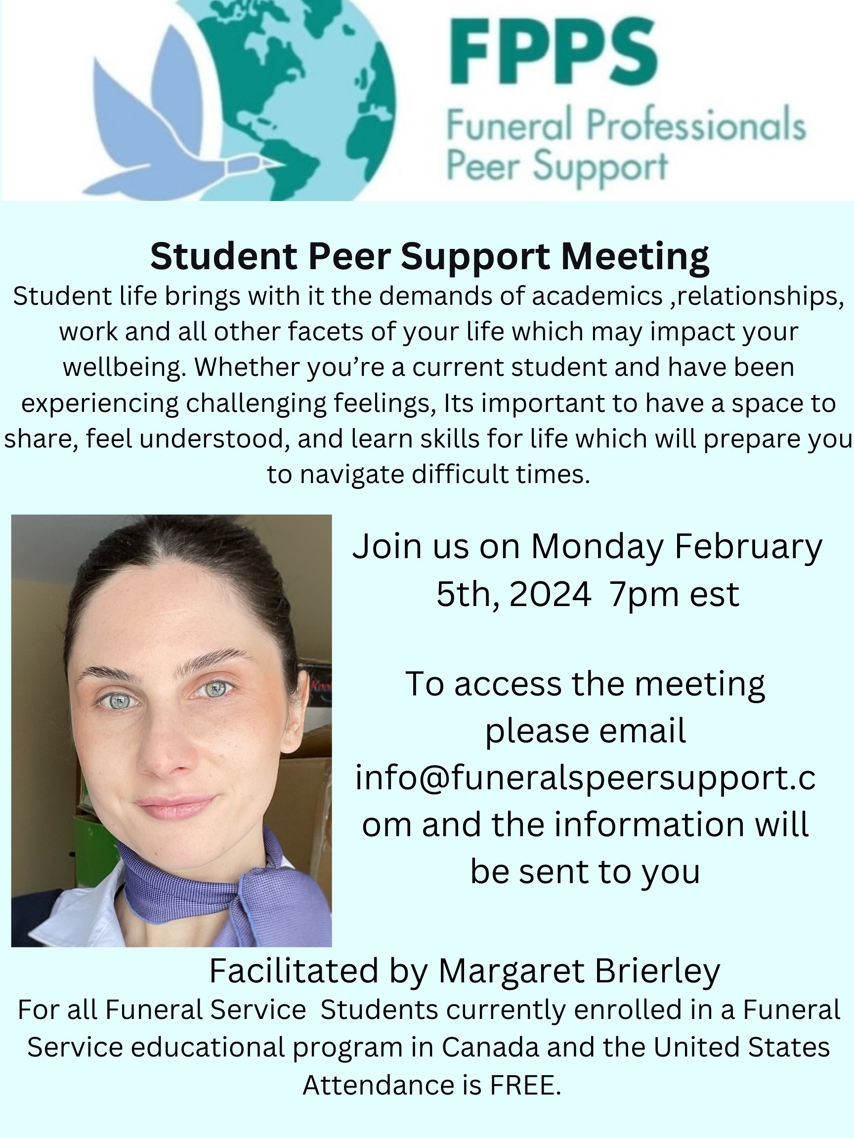 Student life brings demands of academics, relationships, work and may impact your wellbeing.  Funeral Student Peer support group.